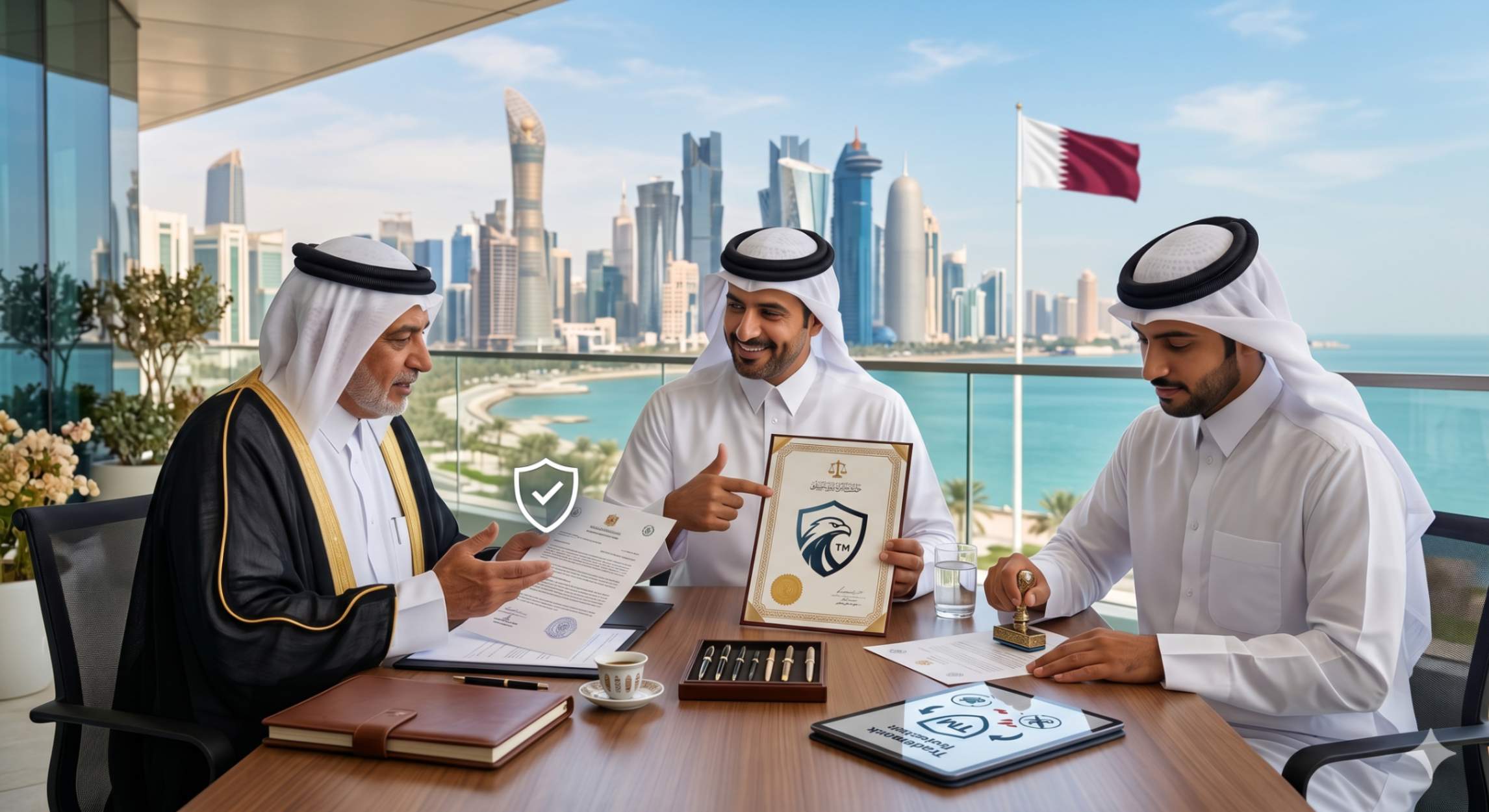 حماية العلامة التجارية في القانون القطري إجراءات التسجيل، حقوق المالك، ودعاوى المنافسة غير المشروعة